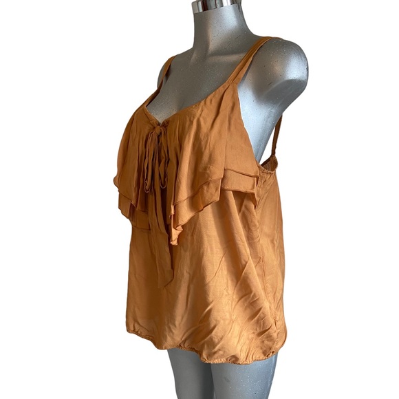 Bohemian Blouse Sleeveless Lightweight Tiered Front Casual Layer Cami Loose Fit - Picture 7 of 7